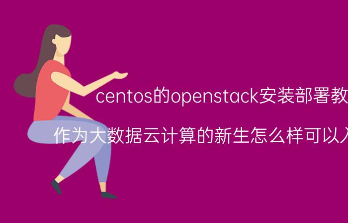 centos的openstack安装部署教程 作为大数据云计算的新生怎么样可以入门学习？